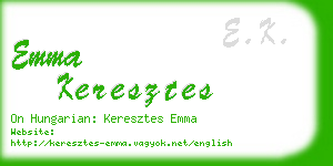 emma keresztes business card